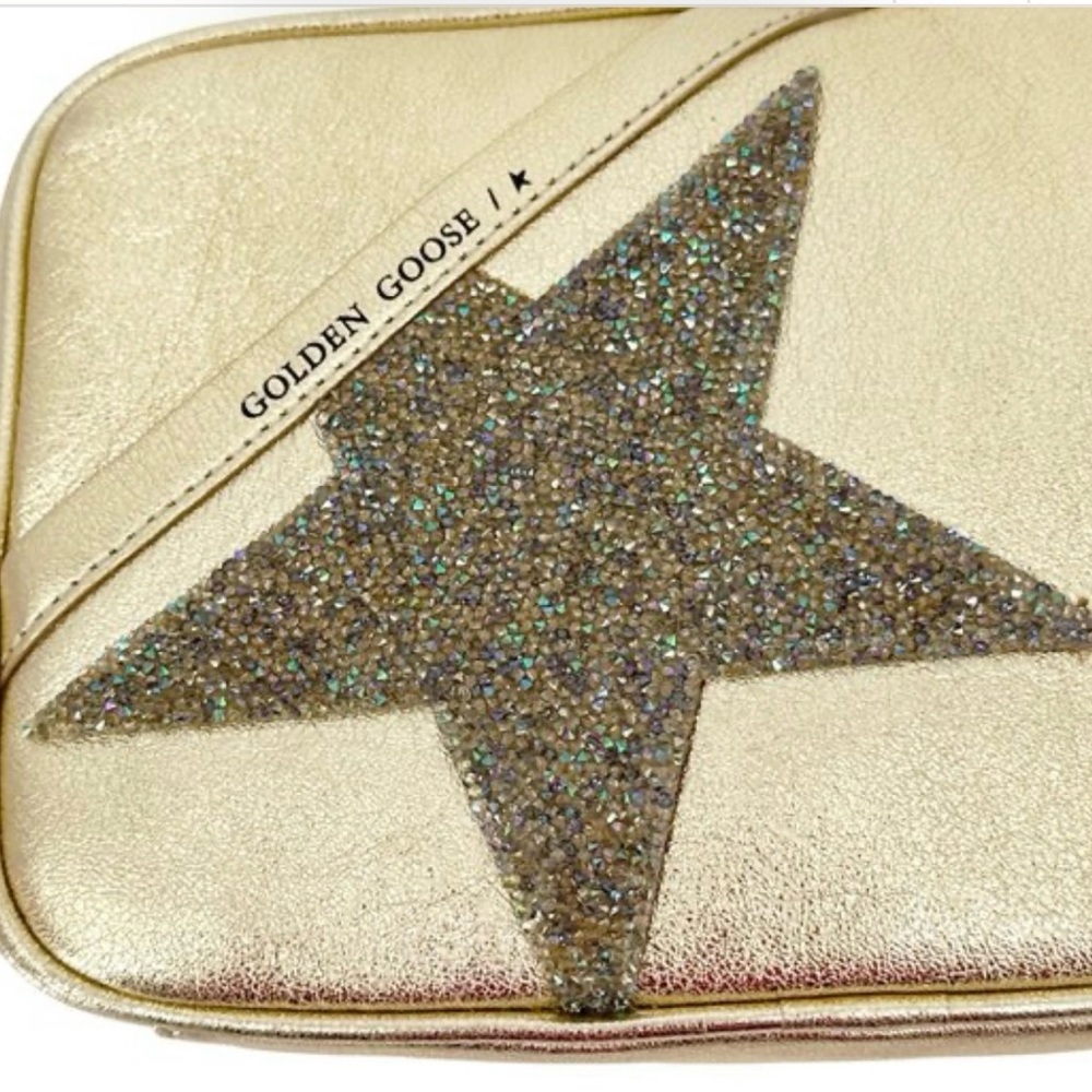 GOLDEN GOOSE The Star Bag in Laminated Leather with Swarovski Star